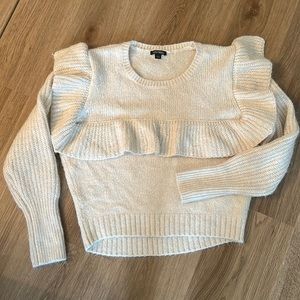 Ruffle sweater, cream, wild fable, small